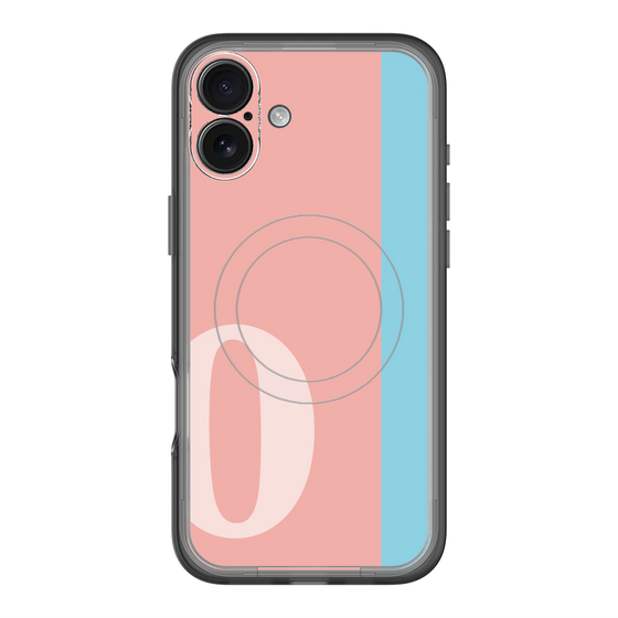 スリムプロテクションプレミアムケース with MagSafe［ オリジナル - initial color line - O pink ］