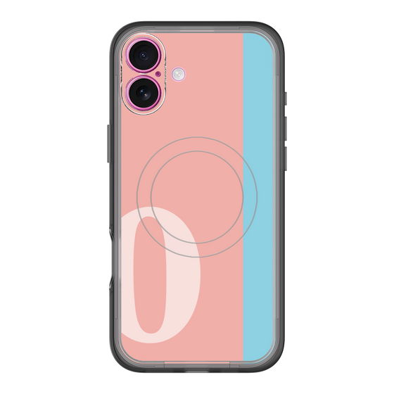 スリムプロテクションプレミアムケース with MagSafe［ オリジナル - initial color line - O pink ］