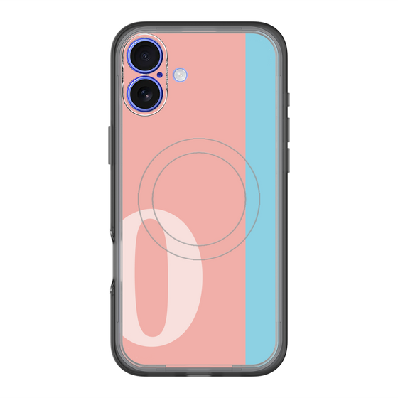 スリムプロテクションプレミアムケース with MagSafe［ オリジナル - initial color line - O pink ］