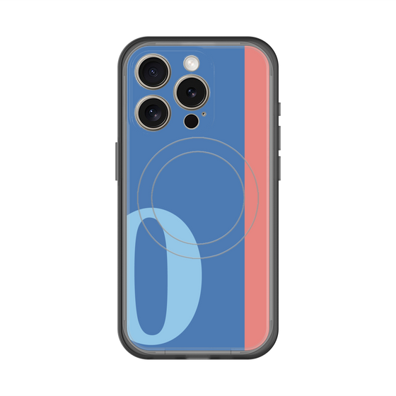 スリムプロテクションプレミアムケース with MagSafe［ オリジナル - initial color line - O blue ］
