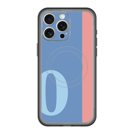 スリムプロテクションプレミアムケース with MagSafe［ オリジナル - initial color line - O blue ］