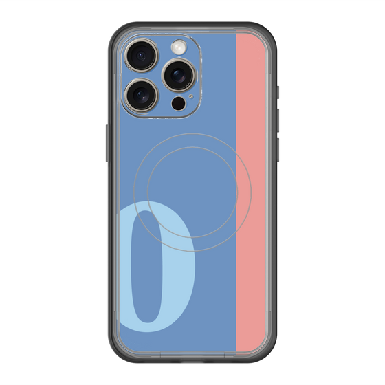 スリムプロテクションプレミアムケース with MagSafe［ オリジナル - initial color line - O blue ］