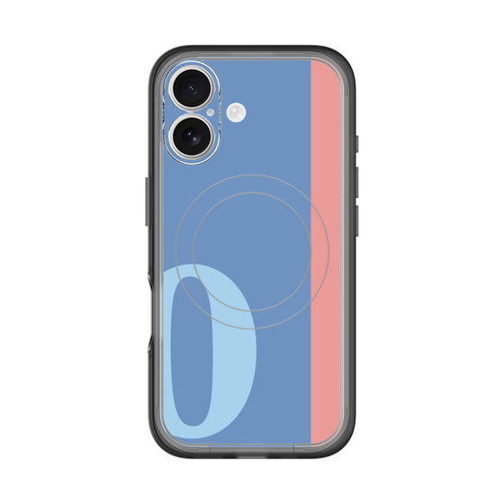 スリムプロテクションプレミアムケース with MagSafe［ オリジナル - initial color line - O blue ］