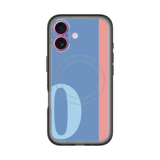 スリムプロテクションプレミアムケース with MagSafe［ オリジナル - initial color line - O blue ］