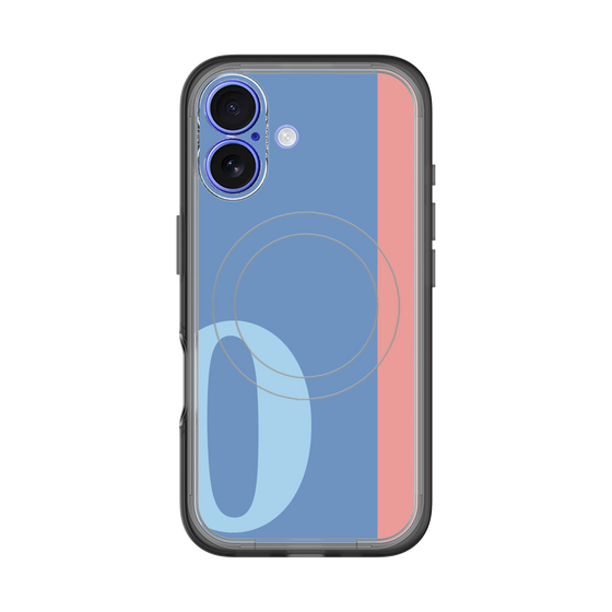 スリムプロテクションプレミアムケース with MagSafe［ オリジナル - initial color line - O blue ］