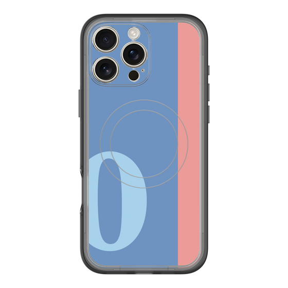 スリムプロテクションプレミアムケース with MagSafe［ オリジナル - initial color line - O blue ］