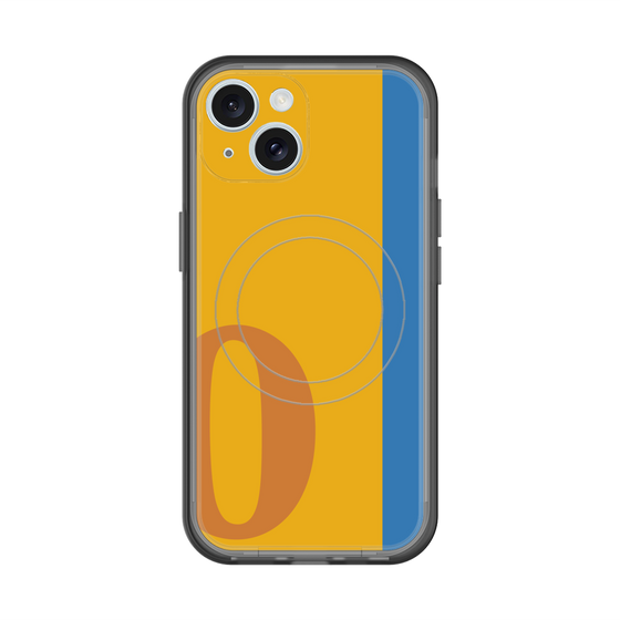 スリムプロテクションプレミアムケース with MagSafe［ オリジナル - initial color line - O orange ］
