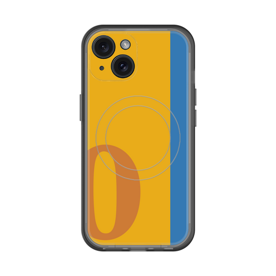 スリムプロテクションプレミアムケース with MagSafe［ オリジナル - initial color line - O orange ］