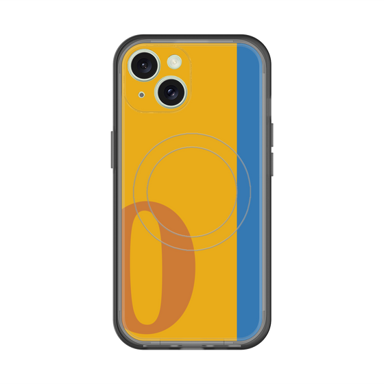 スリムプロテクションプレミアムケース with MagSafe［ オリジナル - initial color line - O orange ］