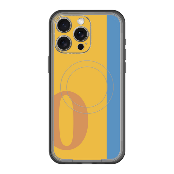 スリムプロテクションプレミアムケース with MagSafe［ オリジナル - initial color line - O orange ］