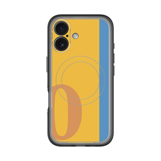 スリムプロテクションプレミアムケース with MagSafe［ オリジナル - initial color line - O orange ］