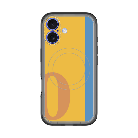 スリムプロテクションプレミアムケース with MagSafe［ オリジナル - initial color line - O orange ］
