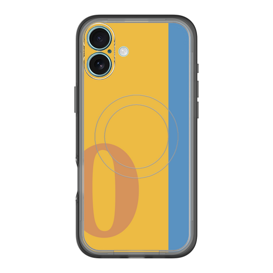 スリムプロテクションプレミアムケース with MagSafe［ オリジナル - initial color line - O orange ］