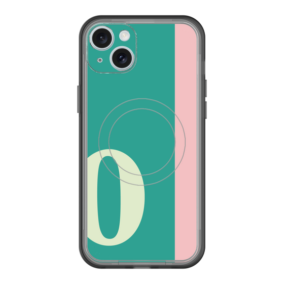スリムプロテクションプレミアムケース with MagSafe［ オリジナル - initial color line - O green ］