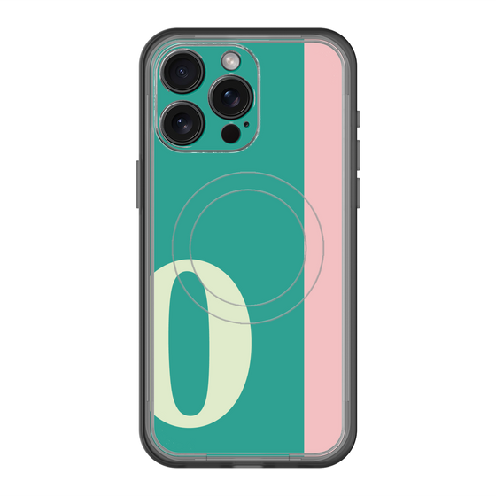 スリムプロテクションプレミアムケース with MagSafe［ オリジナル - initial color line - O green ］