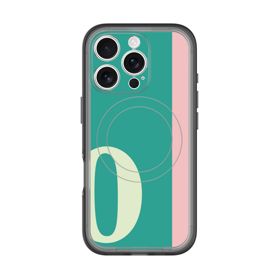 スリムプロテクションプレミアムケース with MagSafe［ オリジナル - initial color line - O green ］