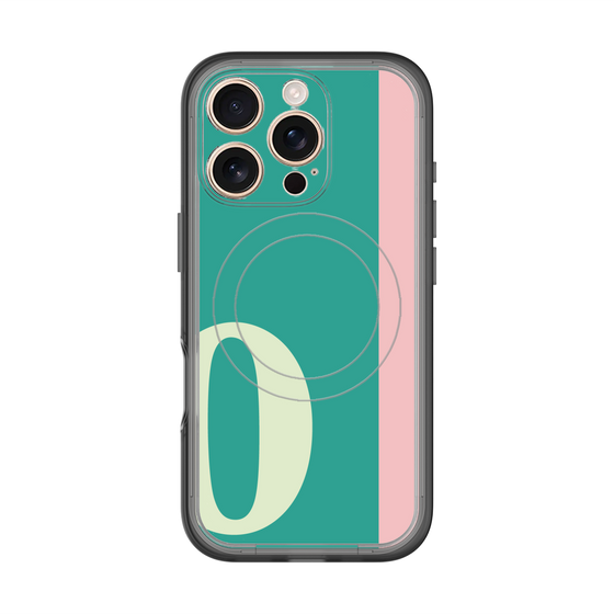 スリムプロテクションプレミアムケース with MagSafe［ オリジナル - initial color line - O green ］