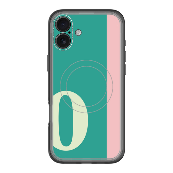 スリムプロテクションプレミアムケース with MagSafe［ オリジナル - initial color line - O green ］
