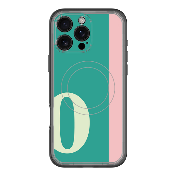スリムプロテクションプレミアムケース with MagSafe［ オリジナル - initial color line - O green ］