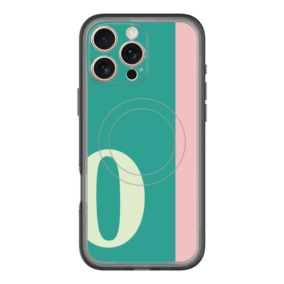 スリムプロテクションプレミアムケース with MagSafe［ オリジナル - initial color line - O green ］