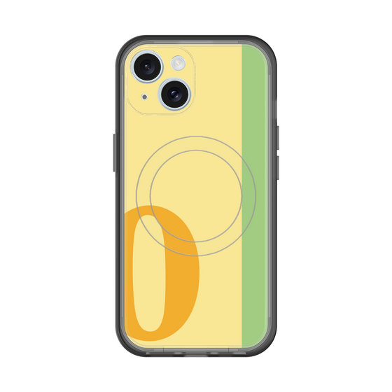 スリムプロテクションプレミアムケース with MagSafe［ オリジナル - initial color line - O yellow ］