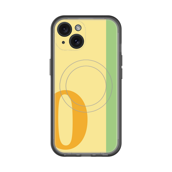 スリムプロテクションプレミアムケース with MagSafe［ オリジナル - initial color line - O yellow ］