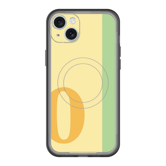 スリムプロテクションプレミアムケース with MagSafe［ オリジナル - initial color line - O yellow ］