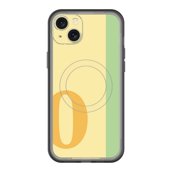 スリムプロテクションプレミアムケース with MagSafe［ オリジナル - initial color line - O yellow ］