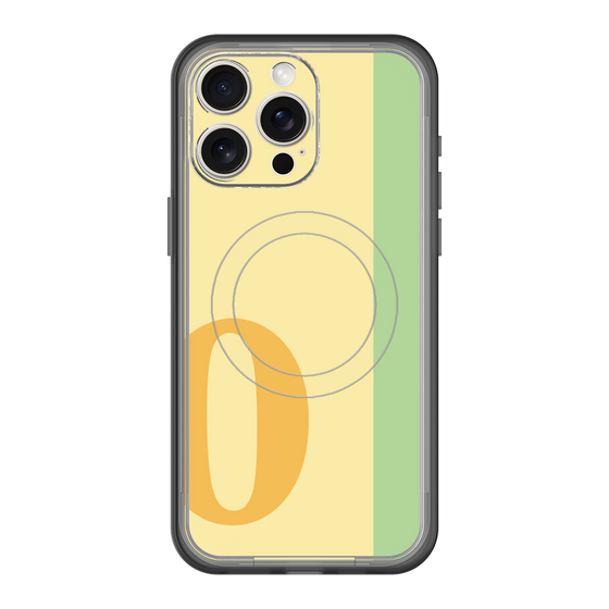 スリムプロテクションプレミアムケース with MagSafe［ オリジナル - initial color line - O yellow ］