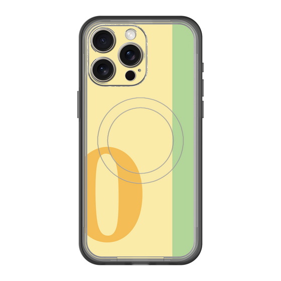 スリムプロテクションプレミアムケース with MagSafe［ オリジナル - initial color line - O yellow ］