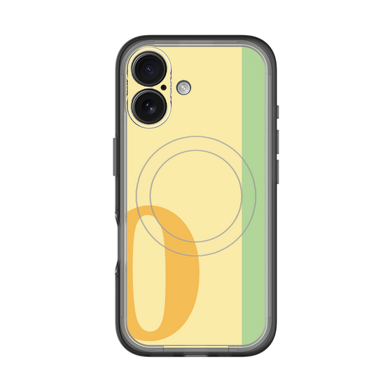 スリムプロテクションプレミアムケース with MagSafe［ オリジナル - initial color line - O yellow ］