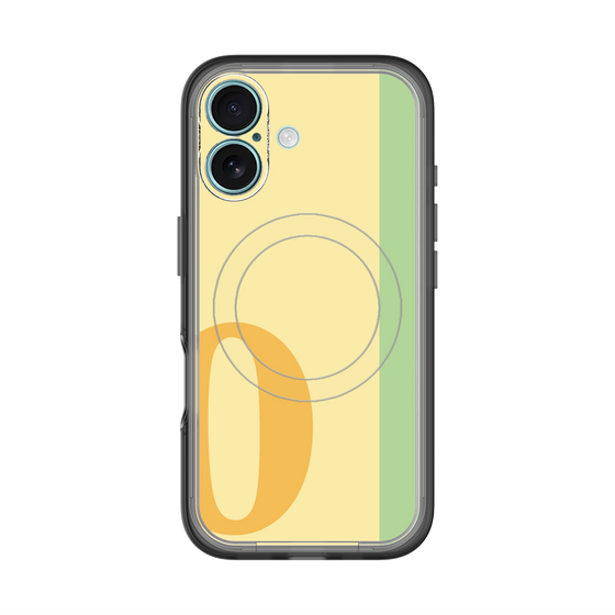 スリムプロテクションプレミアムケース with MagSafe［ オリジナル - initial color line - O yellow ］