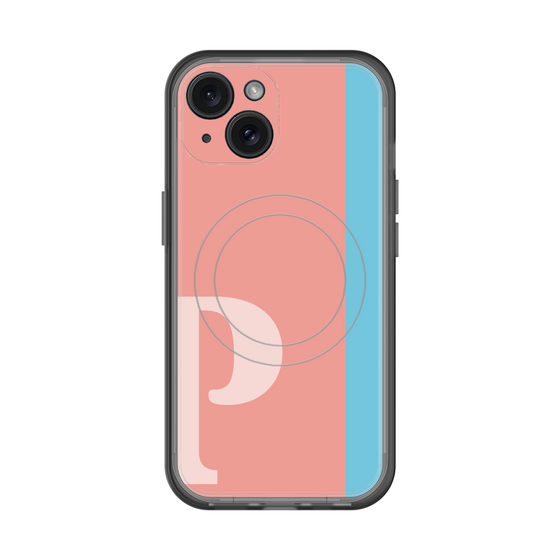 スリムプロテクションプレミアムケース with MagSafe［ オリジナル - initial color line - P pink ］