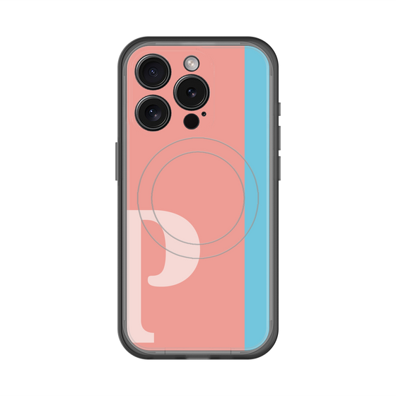 スリムプロテクションプレミアムケース with MagSafe［ オリジナル - initial color line - P pink ］