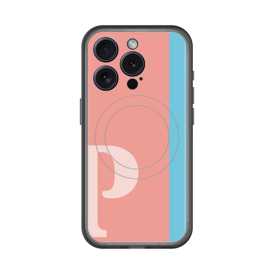 スリムプロテクションプレミアムケース with MagSafe［ オリジナル - initial color line - P pink ］