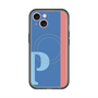 スリムプロテクションプレミアムケース with MagSafe［ オリジナル - initial color line - P blue ］