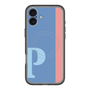 スリムプロテクションプレミアムケース with MagSafe［ オリジナル - initial color line - P blue ］