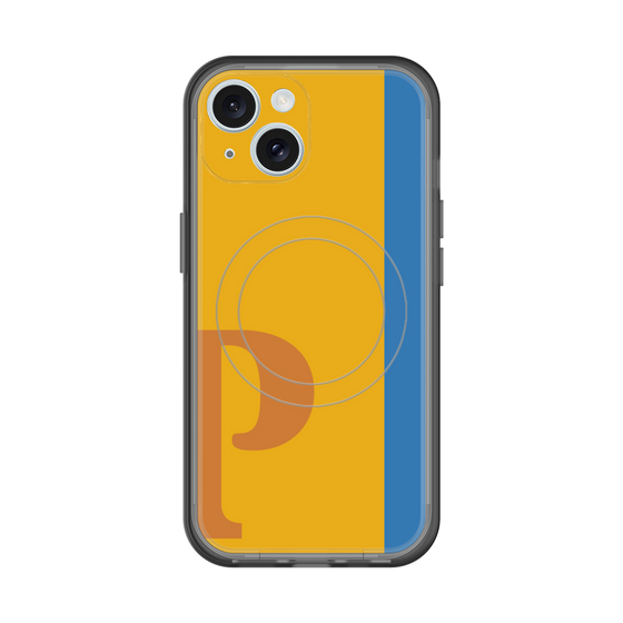 スリムプロテクションプレミアムケース with MagSafe［ オリジナル - initial color line - P orange ］