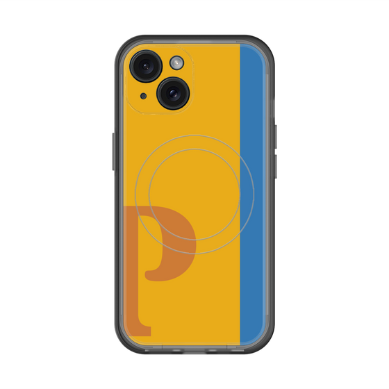 スリムプロテクションプレミアムケース with MagSafe［ オリジナル - initial color line - P orange ］