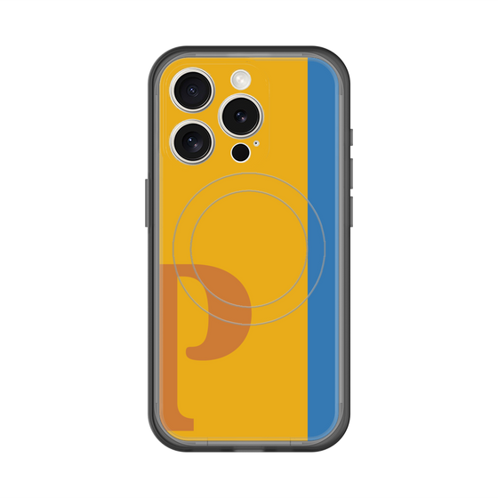 スリムプロテクションプレミアムケース with MagSafe［ オリジナル - initial color line - P orange ］