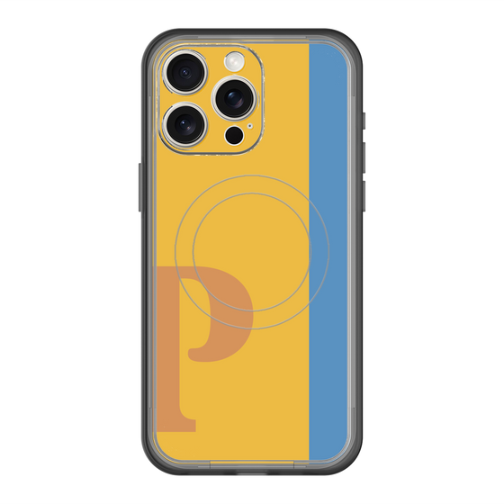 スリムプロテクションプレミアムケース with MagSafe［ オリジナル - initial color line - P orange ］