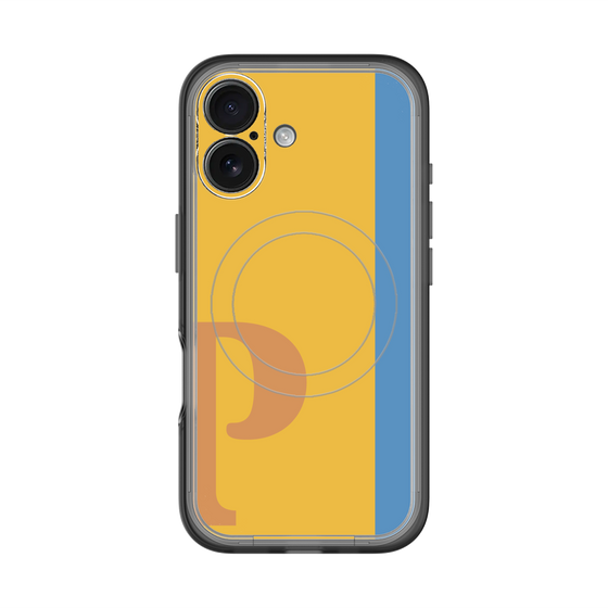 スリムプロテクションプレミアムケース with MagSafe［ オリジナル - initial color line - P orange ］