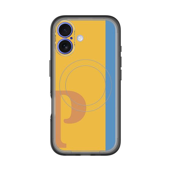 スリムプロテクションプレミアムケース with MagSafe［ オリジナル - initial color line - P orange ］