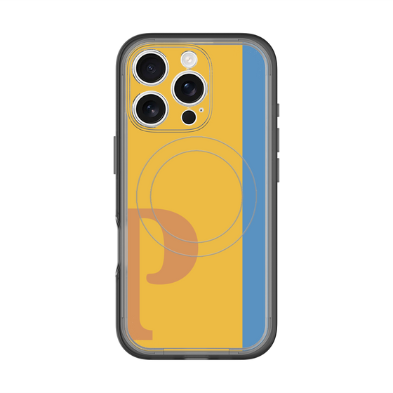 スリムプロテクションプレミアムケース with MagSafe［ オリジナル - initial color line - P orange ］