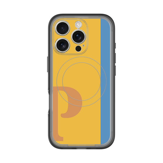 スリムプロテクションプレミアムケース with MagSafe［ オリジナル - initial color line - P orange ］