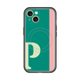 スリムプロテクションプレミアムケース with MagSafe［ オリジナル - initial color line - P green ］