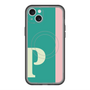 スリムプロテクションプレミアムケース with MagSafe［ オリジナル - initial color line - P green ］