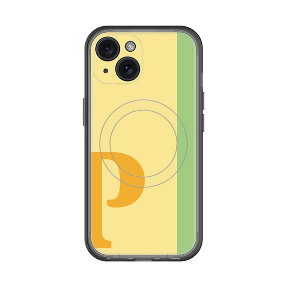 スリムプロテクションプレミアムケース with MagSafe［ オリジナル - initial color line - P yellow ］