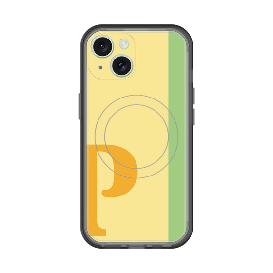 スリムプロテクションプレミアムケース with MagSafe［ オリジナル - initial color line - P yellow ］