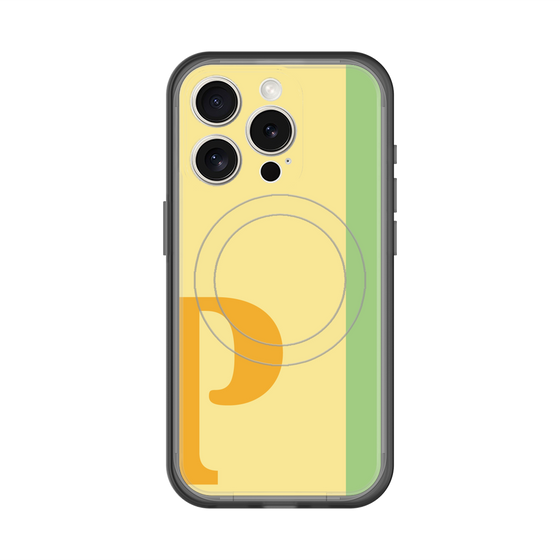 スリムプロテクションプレミアムケース with MagSafe［ オリジナル - initial color line - P yellow ］